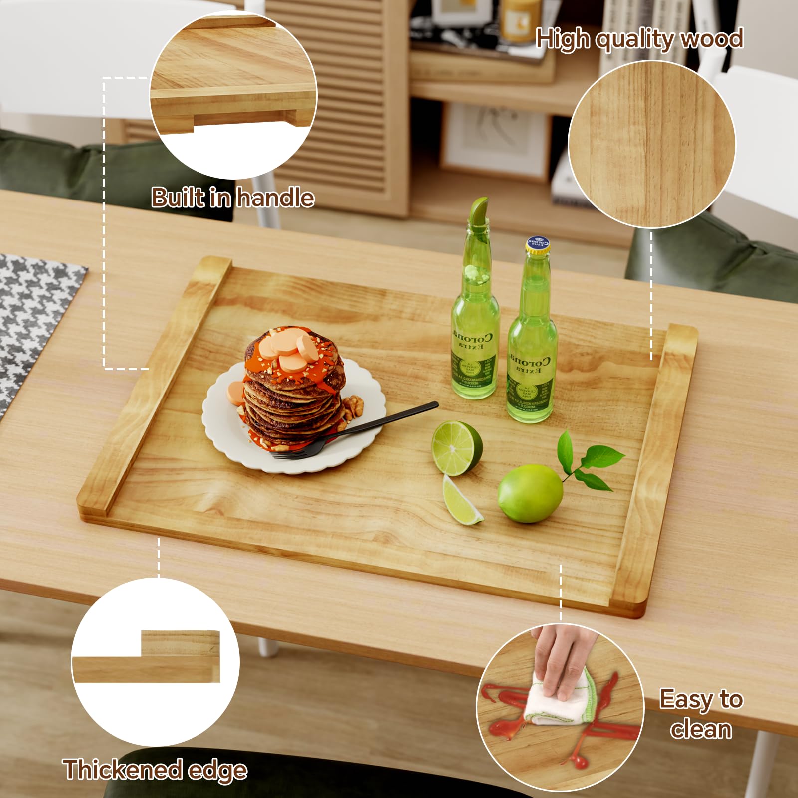 Oenalw Noodle Board servicio decorativo de madera añade estilo práctico
