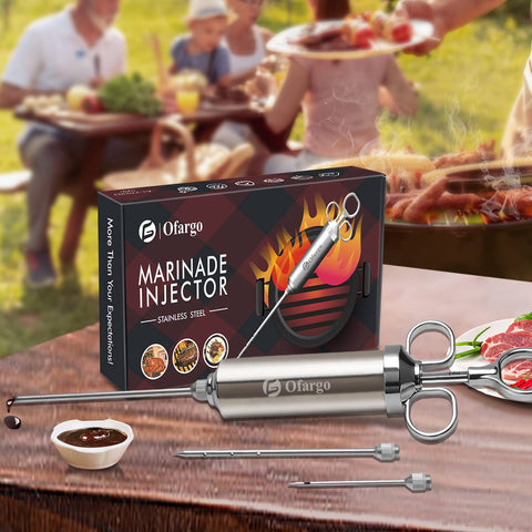 Presentación de kit Ofargo con accesorios para empezar a marinar carnes.