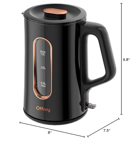 Tapa abierta del hervidor Offacy para rellenar y limpieza fácil
