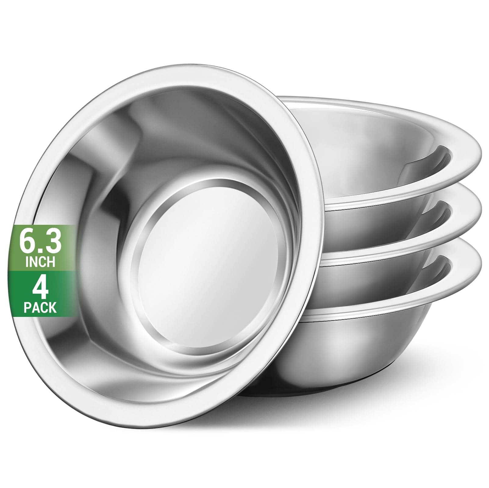 Juego de 4 boles Offiper, apilables y prácticos para organizar ingredientes.