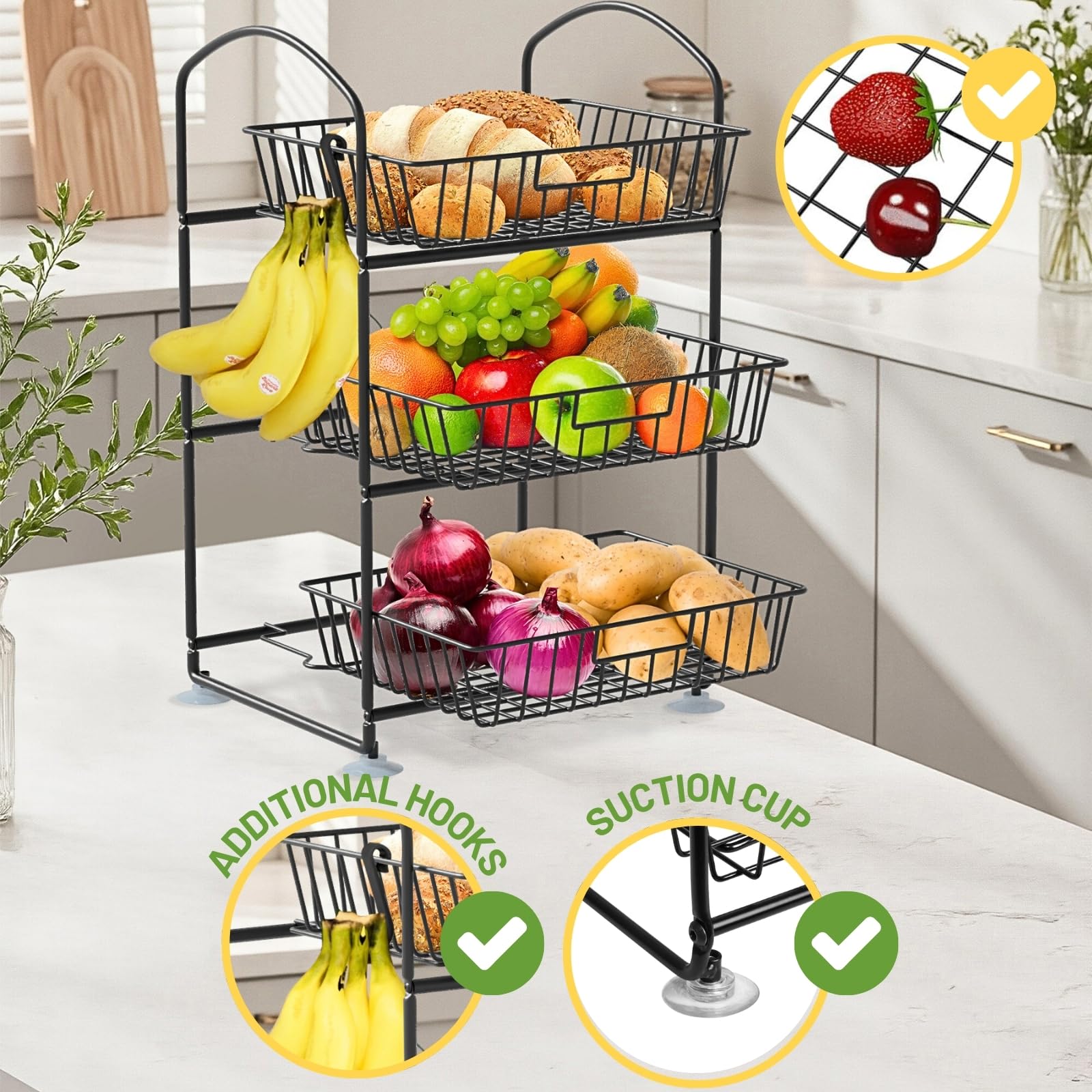Ofiray-home montaje sencillo para cestas de cocina