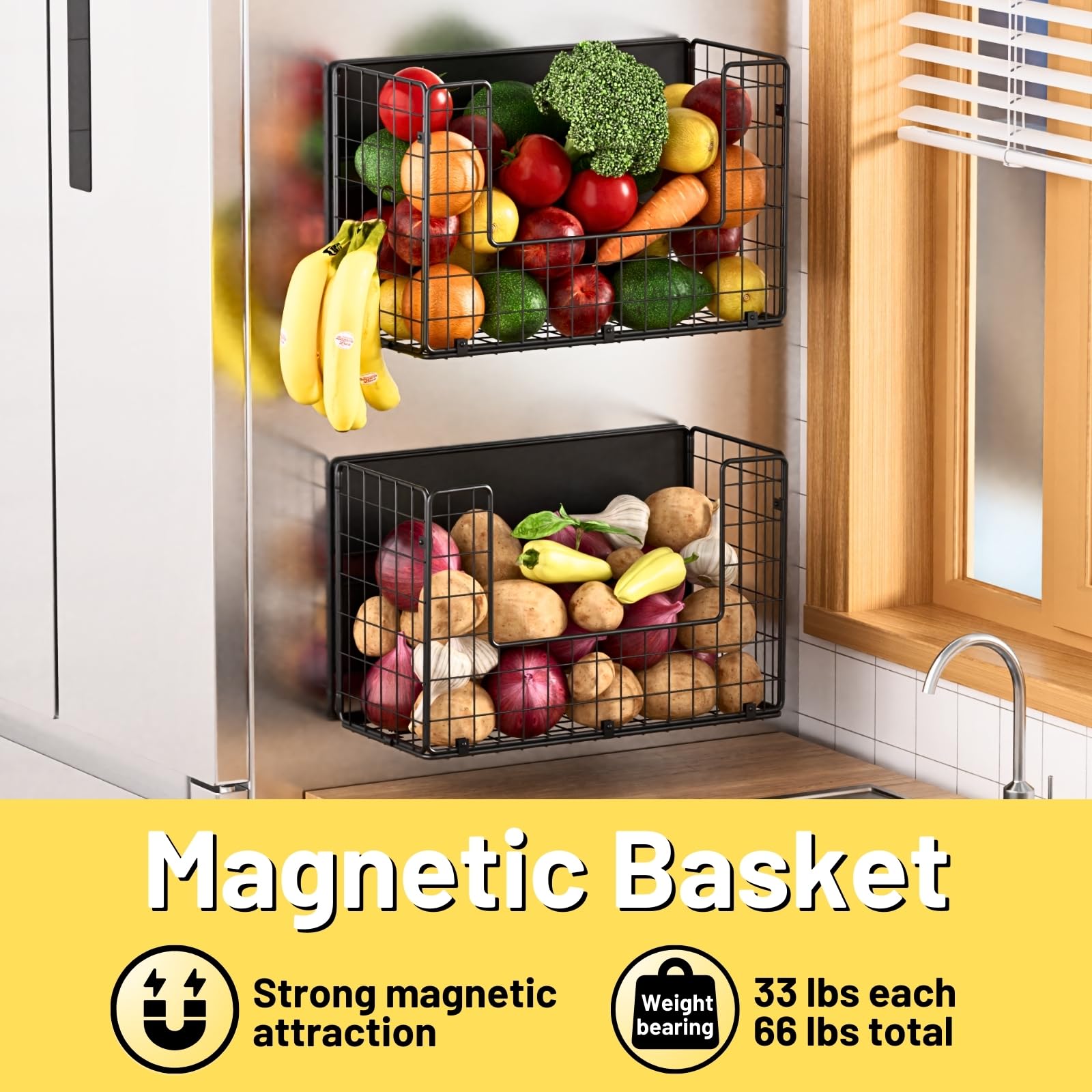 Ofiray-home organizador frigorífico para frutas, mantiene fresas y manzanas organizadas.