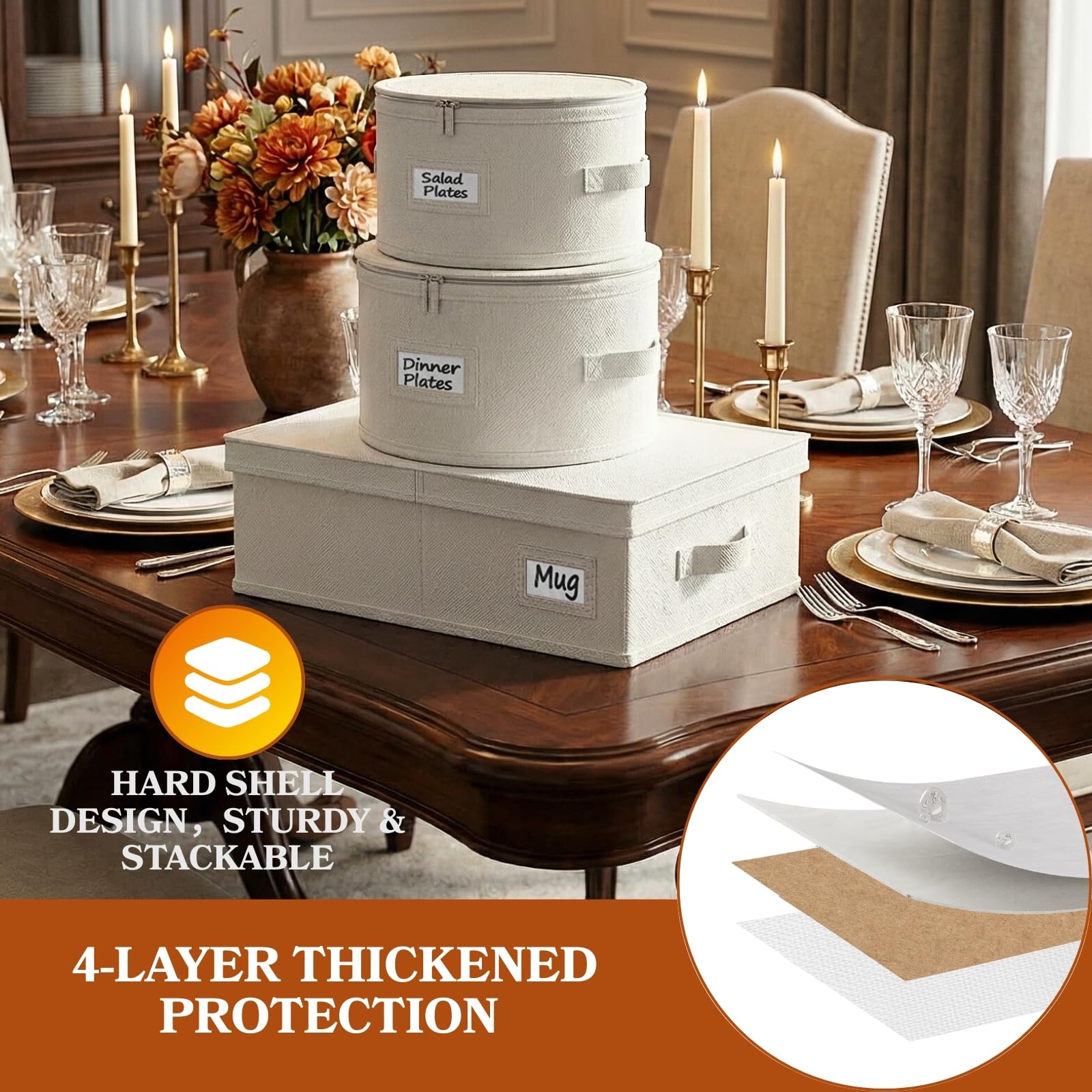 Ofiray-home organizadores de placas para guardar platos de 12 pulgadas
