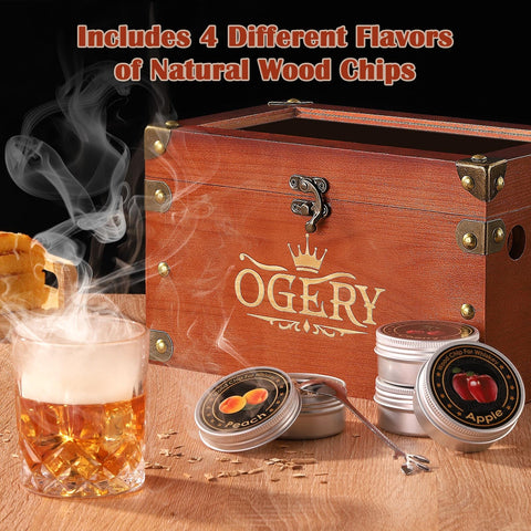 OGERY Dos vasos para servir cócteles con humo.