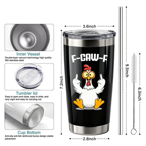 OGGOVIBE Fcaw F termo de acero inoxidable aislado, mantiene bebidas calientes o frías por horas.