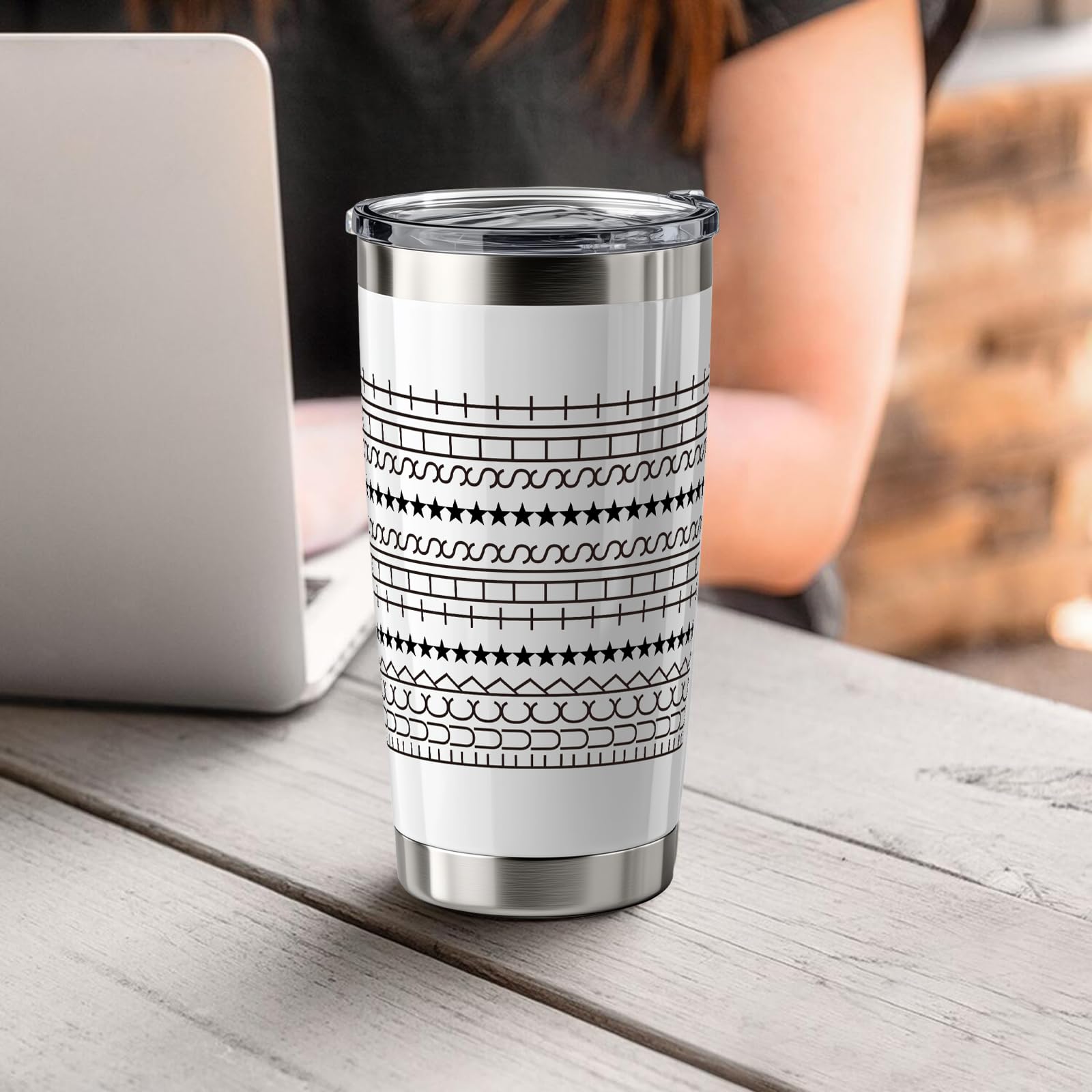 OGGOVIBE taza de acero inoxidable 20oz mantiene bebida estable