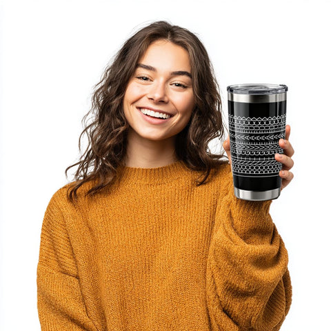 Detalle del mensaje oculto en la taza OGGOVIBE para expresar personalidad.