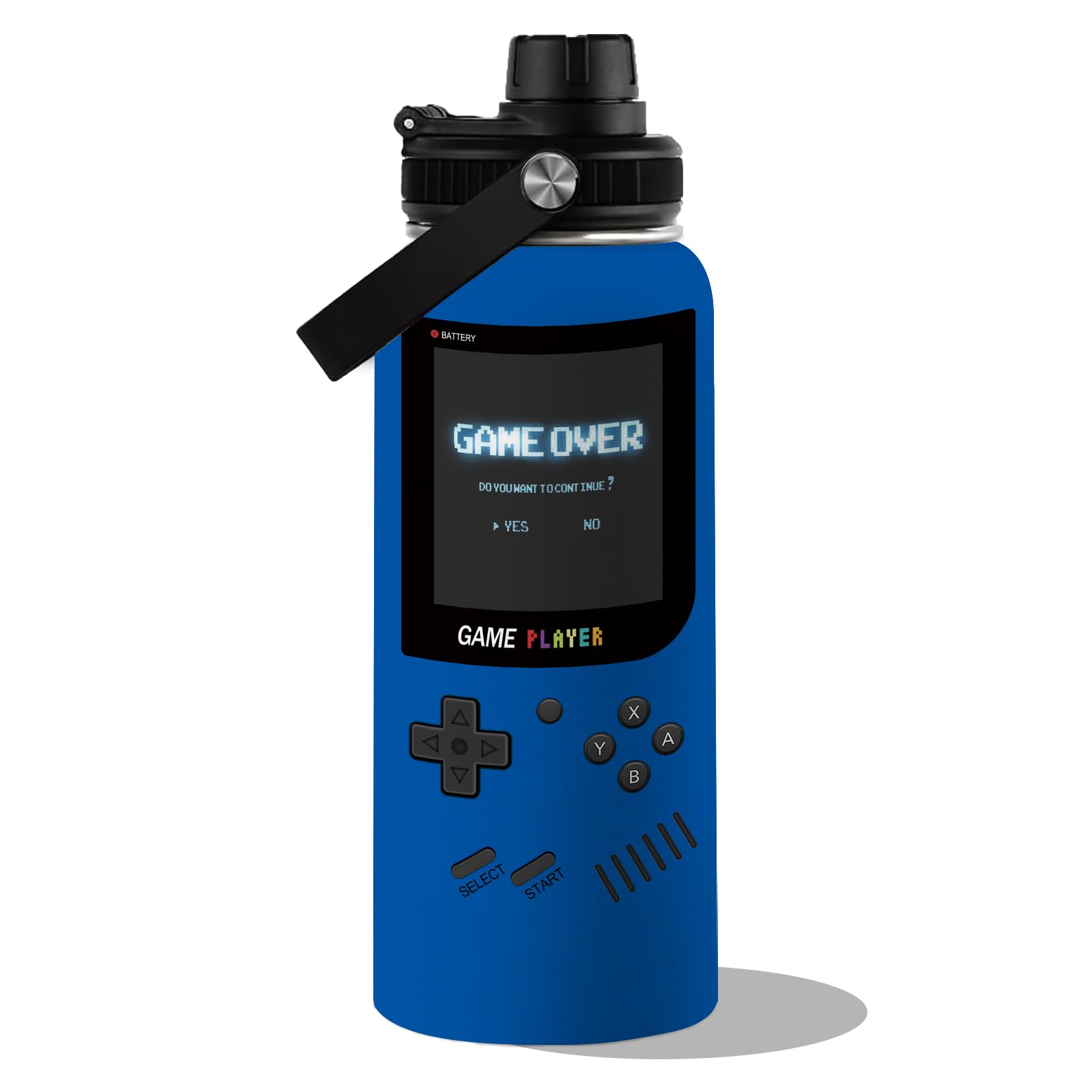Botella para jugadores 32 onzas de ogicduwi con diseño retro para amantes de los videojuegos.