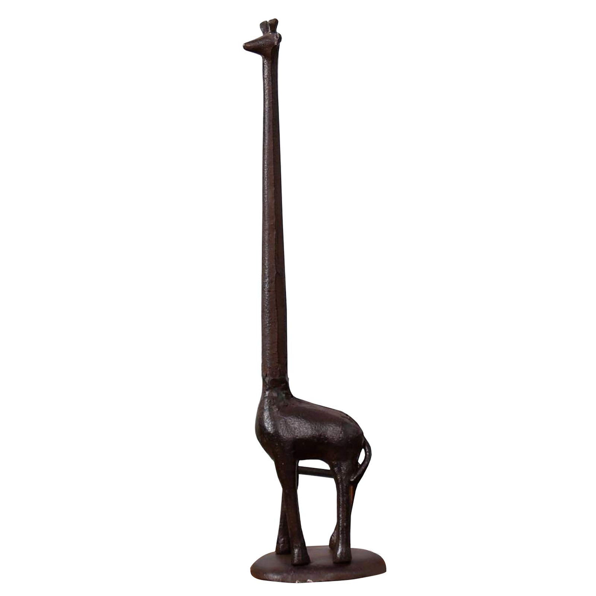 Ogrmar jirafa de hierro forjado: soporte decorativo para papel higiénico.