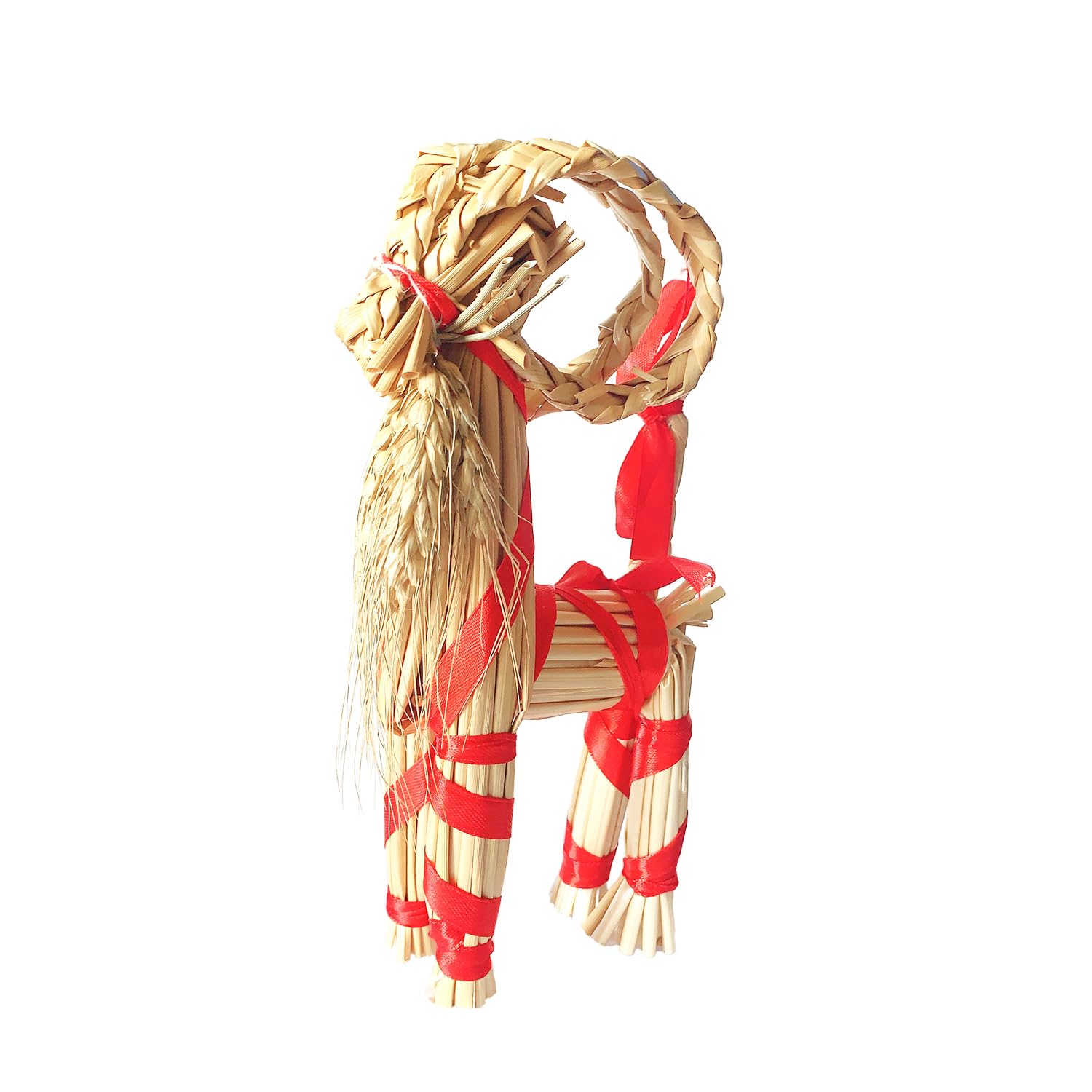 OGWSRK cabra de paja navideña decorativa, ideal para decorar la mesa festiva