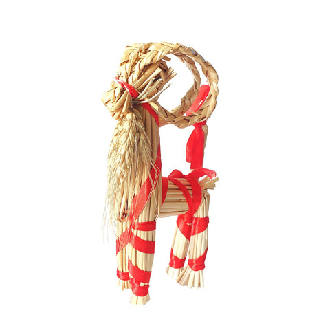 OGWSRK cabra de paja navideña decorativa, ideal para decorar la mesa festiva