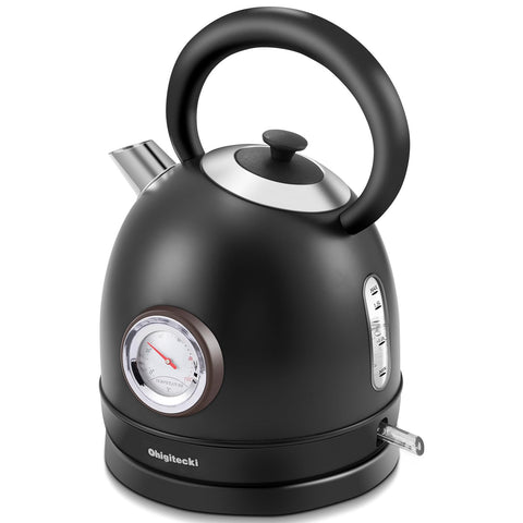Ohigitecki hervidor eléctrico 1.7L negro mate para café rápido