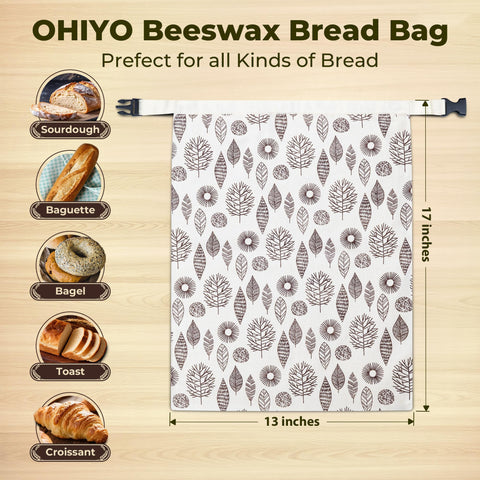 Bolsas OHIYO de cera natural, lavables a mano para uso repetido.