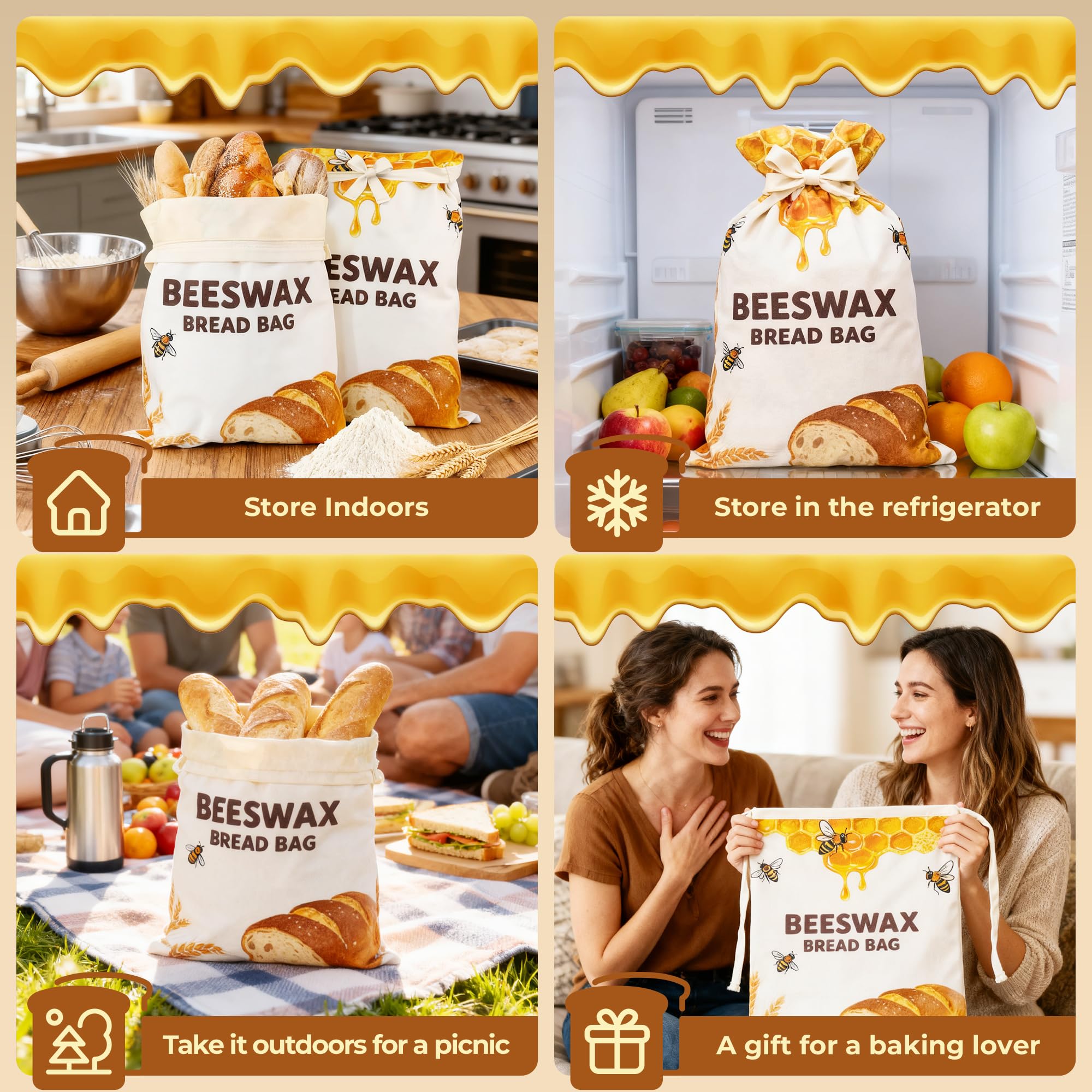 OHIYO Cocina sostenible reduce residuos con estas bolsas reutilizables