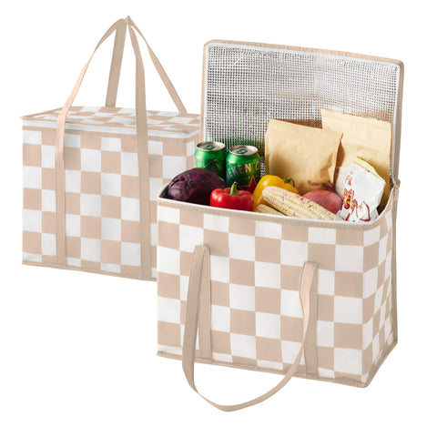 Ohocut bolsas de compra aisladas con cuadro beige para mantener la frescura