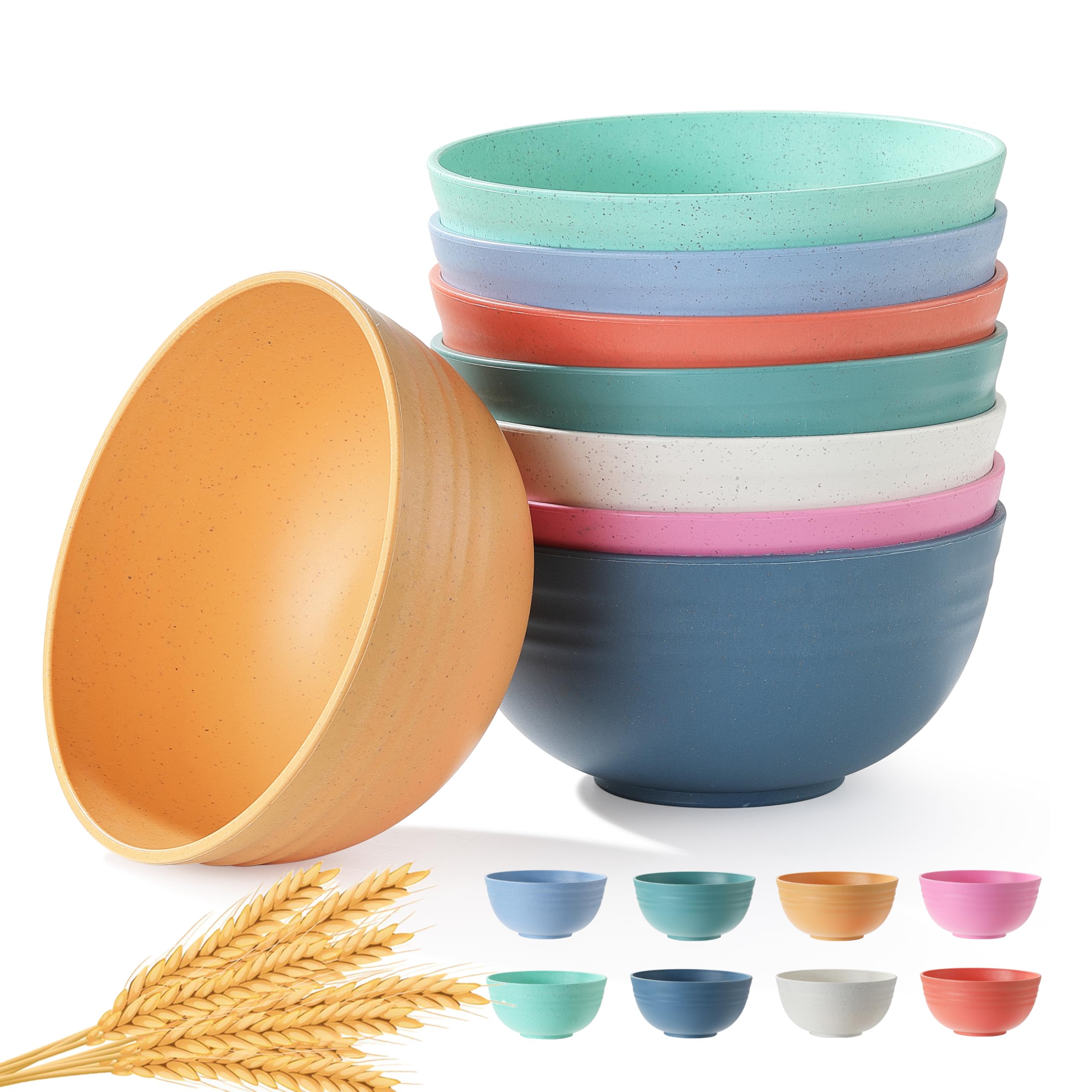 Ohola tazones cereal durables de trigo para uso diario sin romperse.