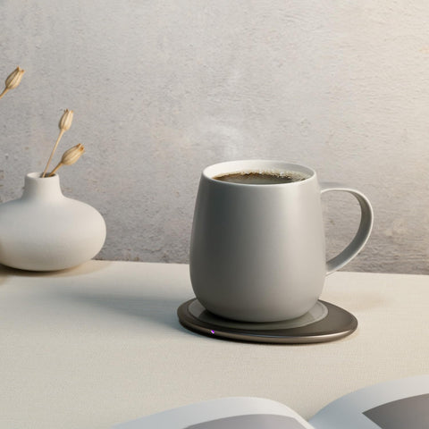 OHOM Ui 3, base de carga inalámbrica gris suave para taza