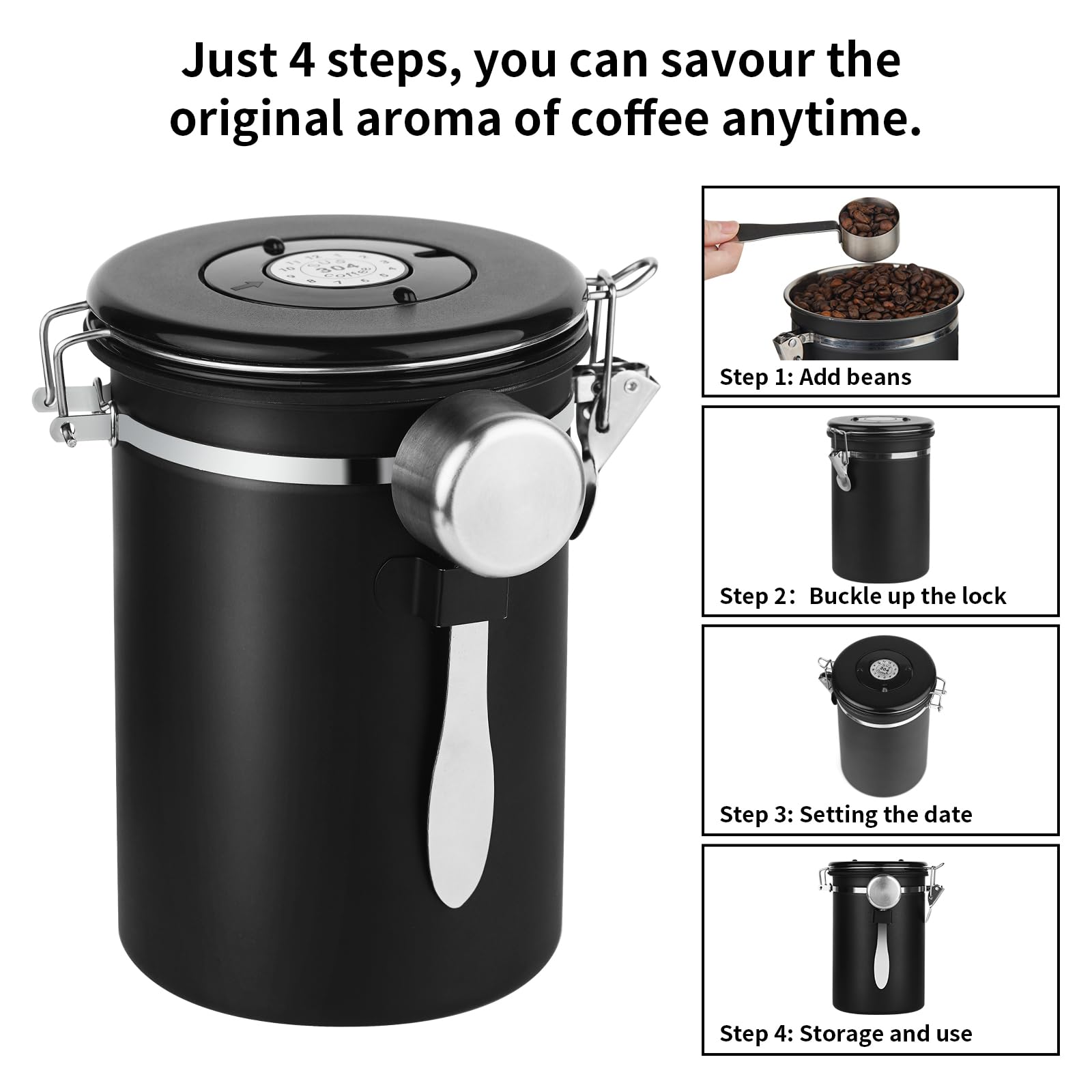 Ohtomber uso multipropósito para café, té, azúcar y otros secos.