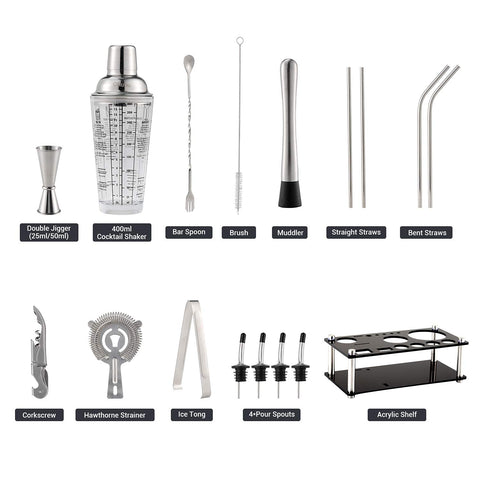 Ohuhu estante acrílico para organizar utensilios de barra con estilo.