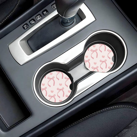 OHZOLLAN portavasos cerámico rosa para uso en coche y casa.