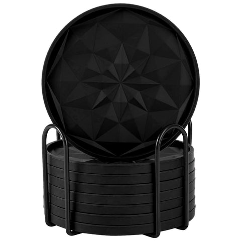 OIAHOMY posavasos con soporte negro, absorbentes y protectores de mesa