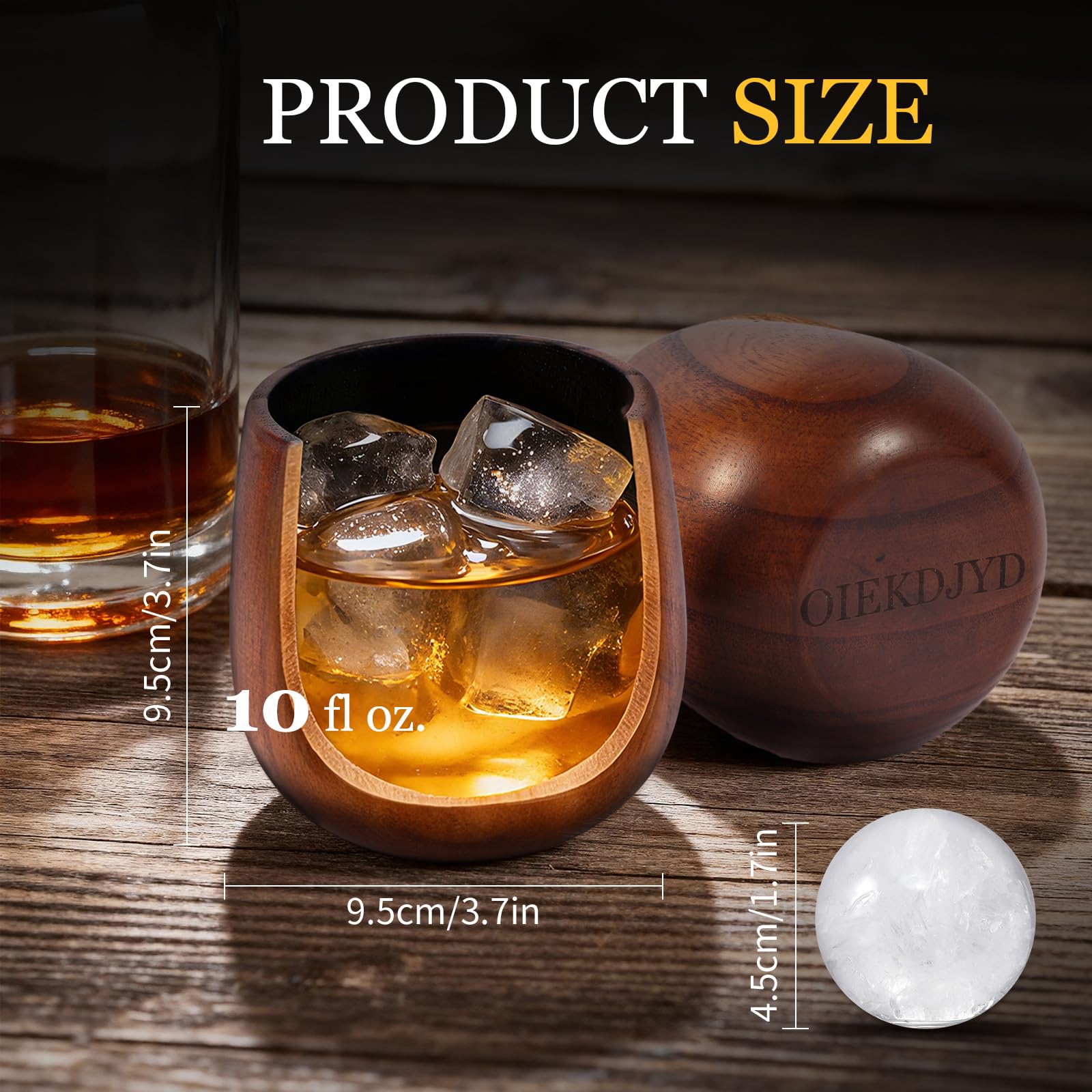 Vaso OIEKDJYD con grano natural único para experiencia artesanal.