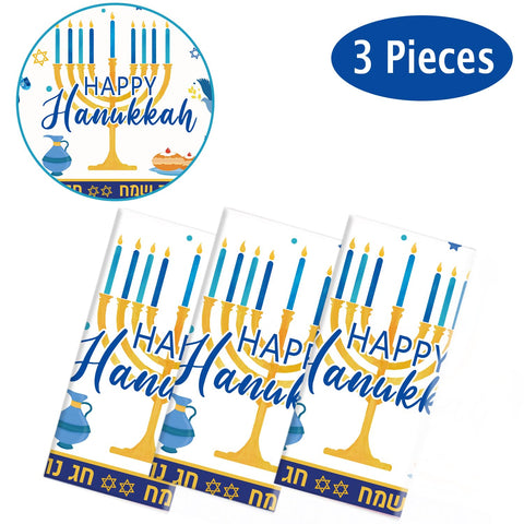 Oigco Hanukkah: mantel con ocho velas para ambientar la celebración