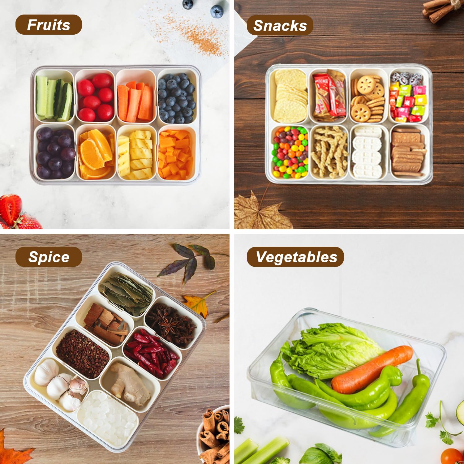 OIIVPWUL Snackle Box con asa portátil para llevar meriendas.