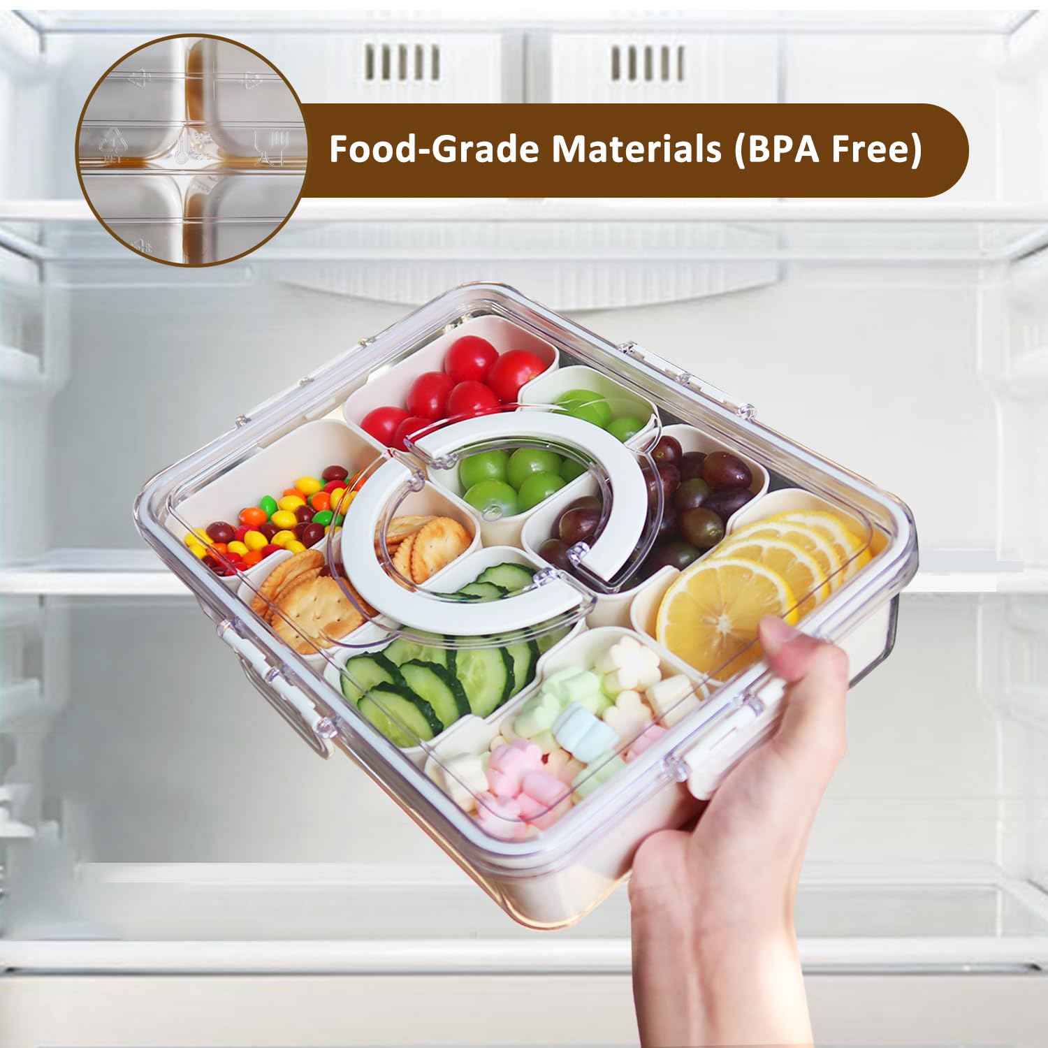 OIIVPWUL Snackle Box, diseño desmontable facilita la limpieza.