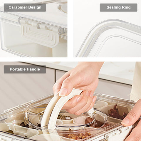OIIVPWUL Snackle Box: 8 compartimentos para organizar meriendas.