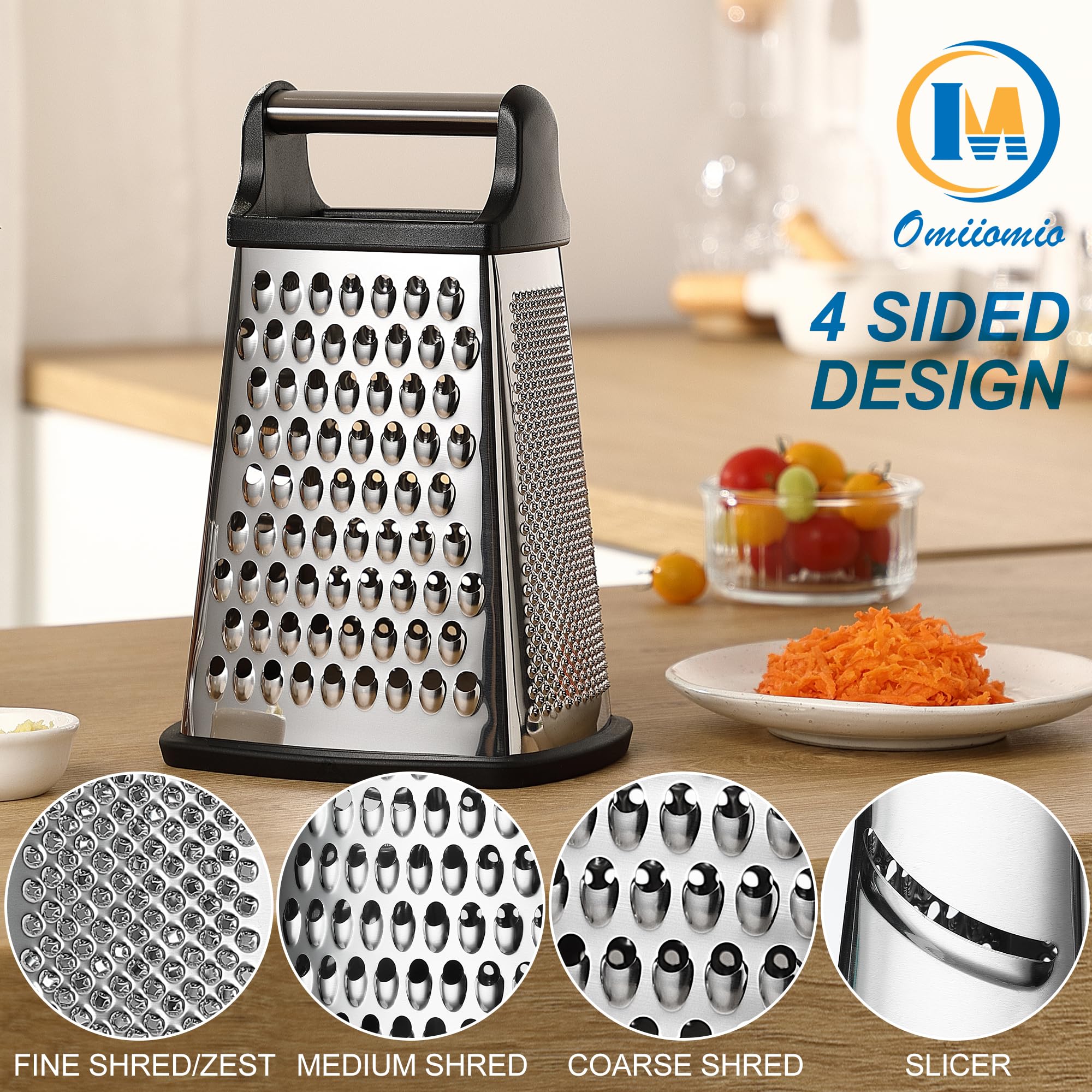 Rallador OIM OMIIOMIO multifuncional para queso, patata y pepino, ahorro de utensilios