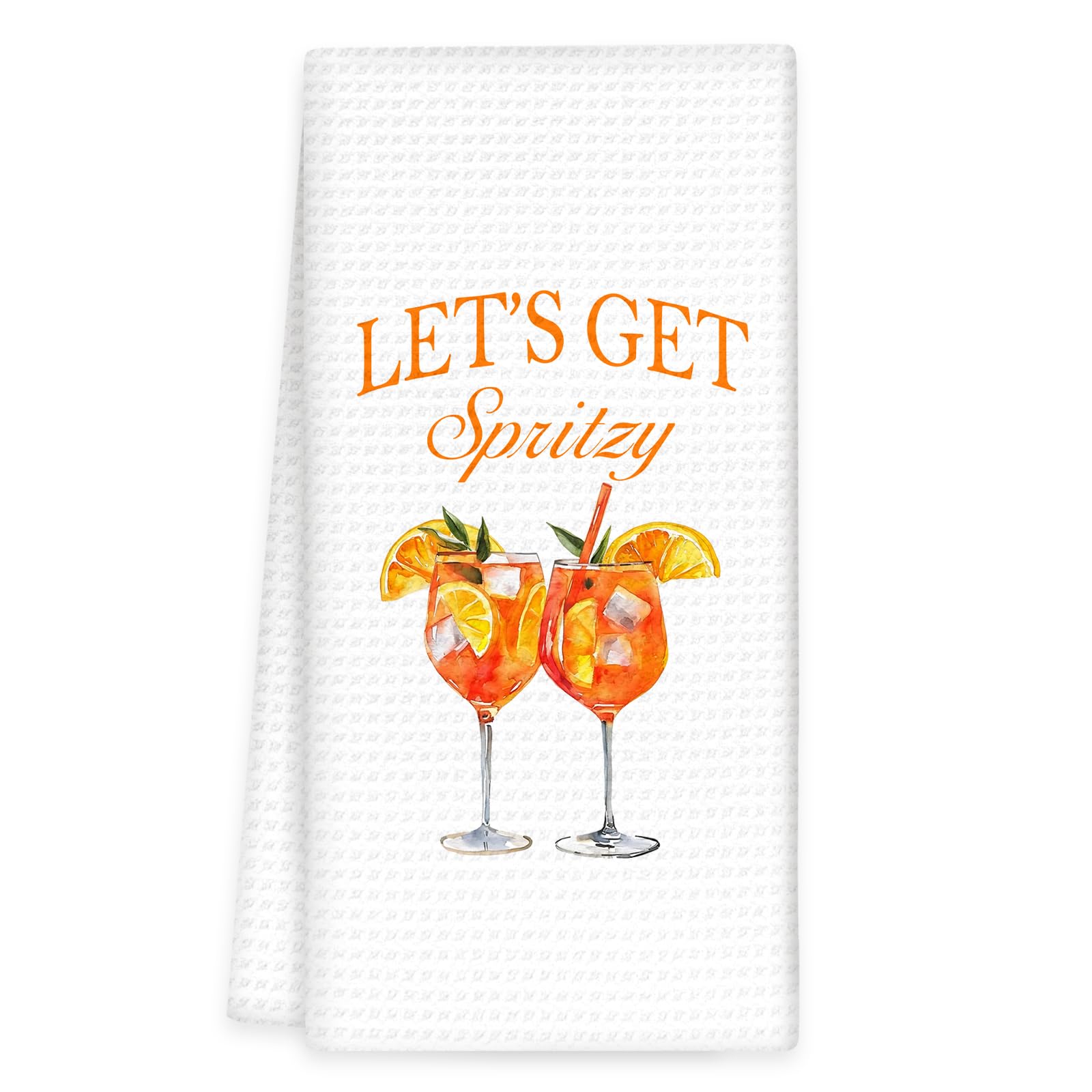OINDADE Aperol Spritz: toalla de cocina 16x24 para secar platos y decorar.