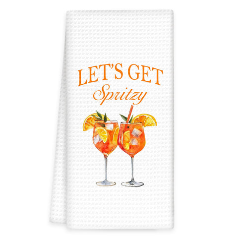 OINDADE Aperol Spritz: toalla de cocina 16x24 para secar platos y decorar.