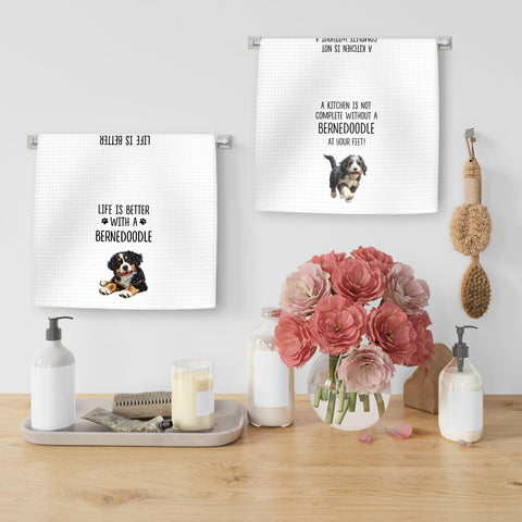 Toalla lavable a máquina OINDADE Bernedoodle, mantenimiento sencillo y colores vivos