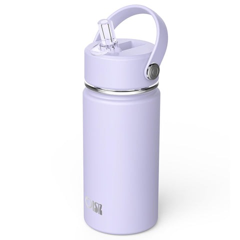 botella OISIZ para niños con tapa de sorbete, ideal para hidratación durante el recreo