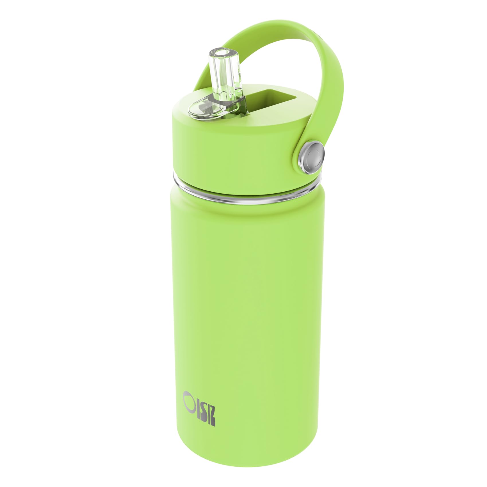 Botella OISIZ para niños con tapa paja de 14 oz, ideal para la escuela.
