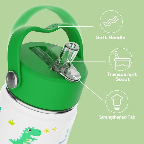 OISIZ botella con tapa-paja transparente para beber con control.