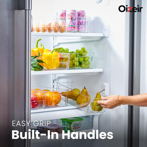 Conjunto de 8 contenedores Oizeir para despensa y refrigerador, visibilidad total.