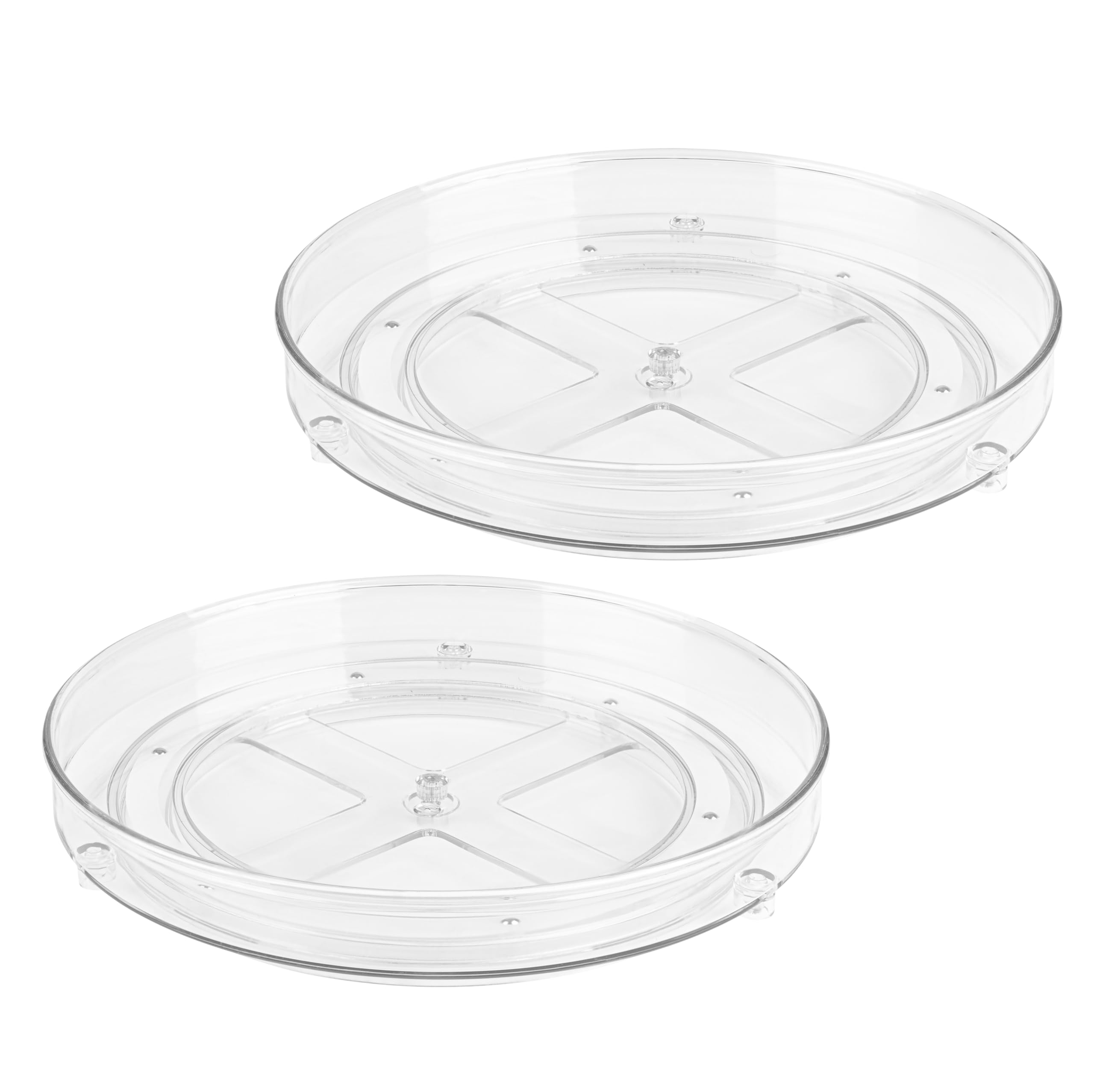 Oizeir organizador giratorio de 9 pulgadas en cristal claro para ordenar especias y condimentos.