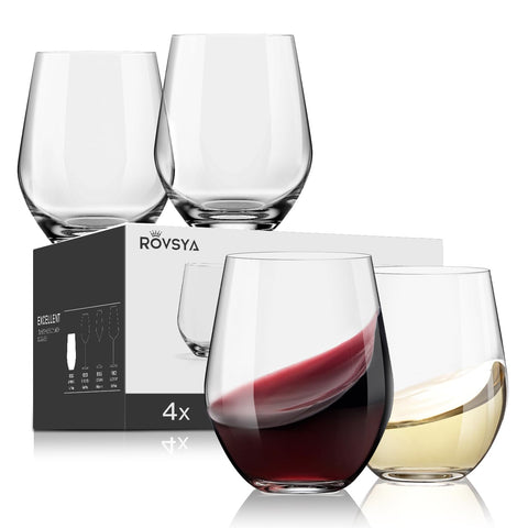 Copas OJA sin tallo en cristal claro, ideal para degustar vino