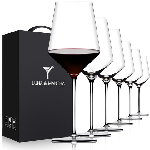 Copa de vino OJA conjunto de 6 con tallos largos para mayor elegancia al servir