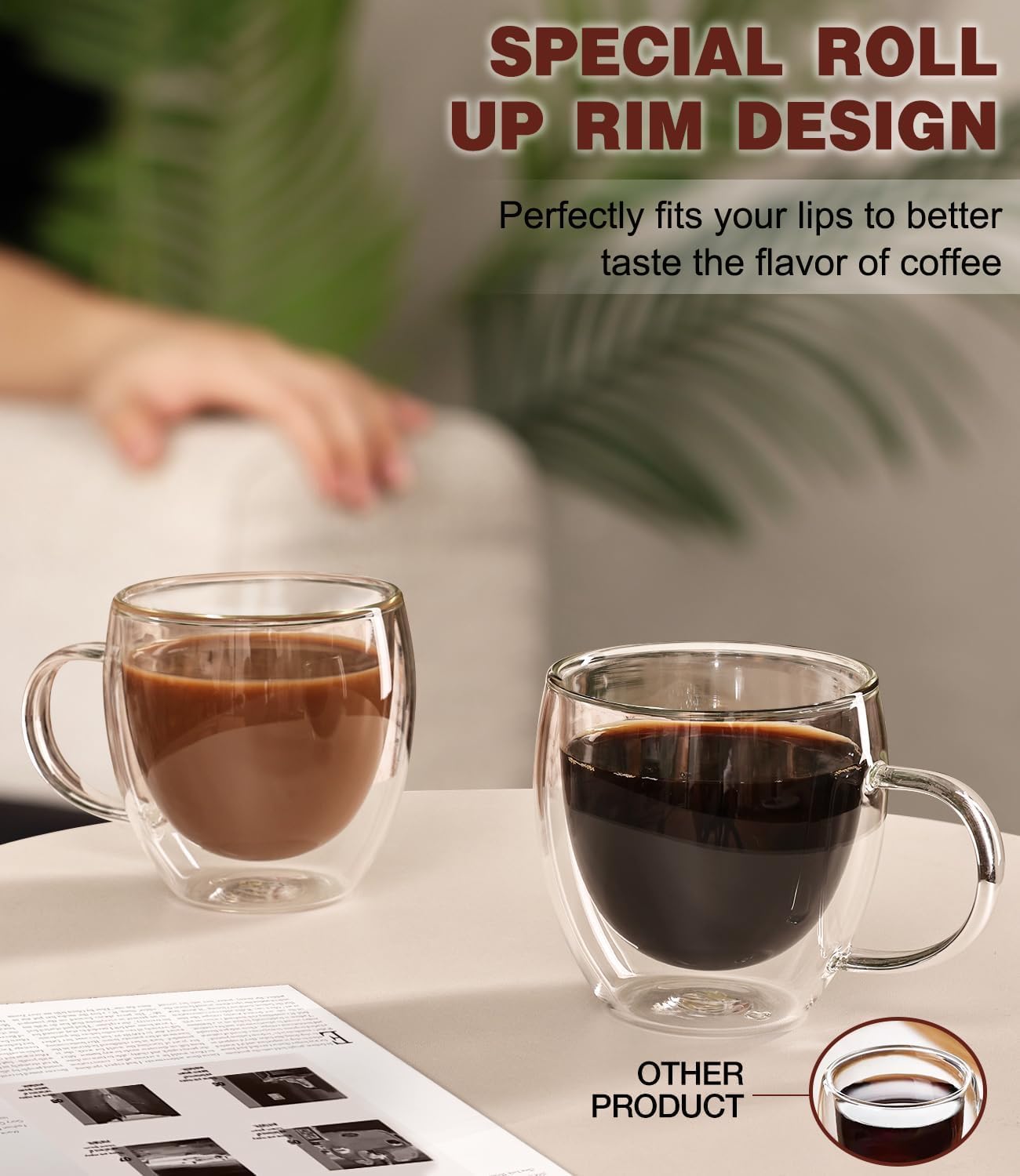 Ideal para espresso, cappuccino, té o jugos con OJA.