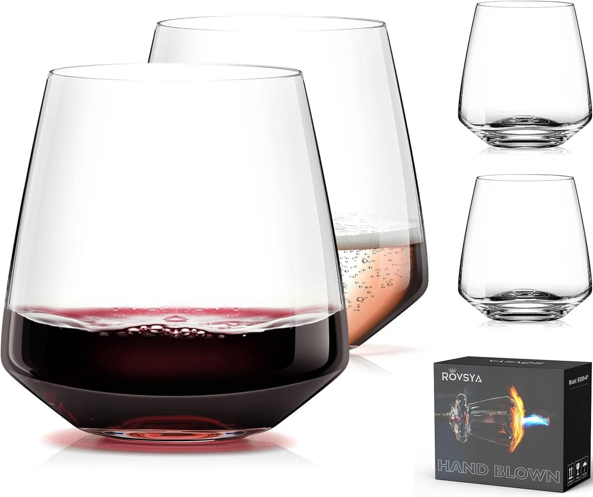 Copas OJA sin tallos 13.5 oz con base estable para servir vino.