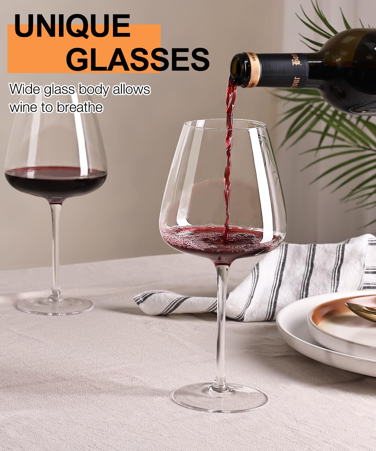 Diseño con aireación de 1 mm en copas OJA para cata elegante.
