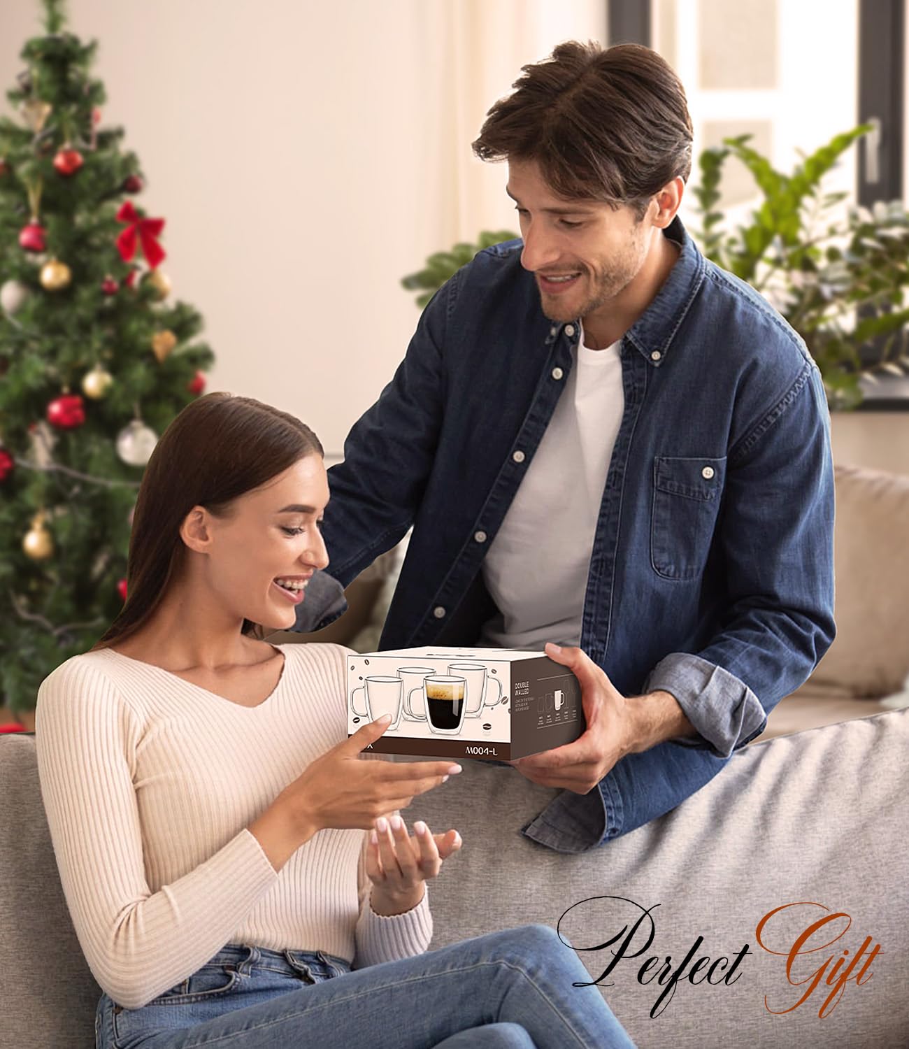 Regalo OJA con empaque moderno, perfecto para amantes del café.