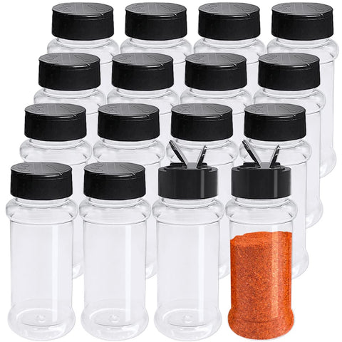OJYUDD set de 16 frascos de especias transparentes, ideal para organizar hierbas.