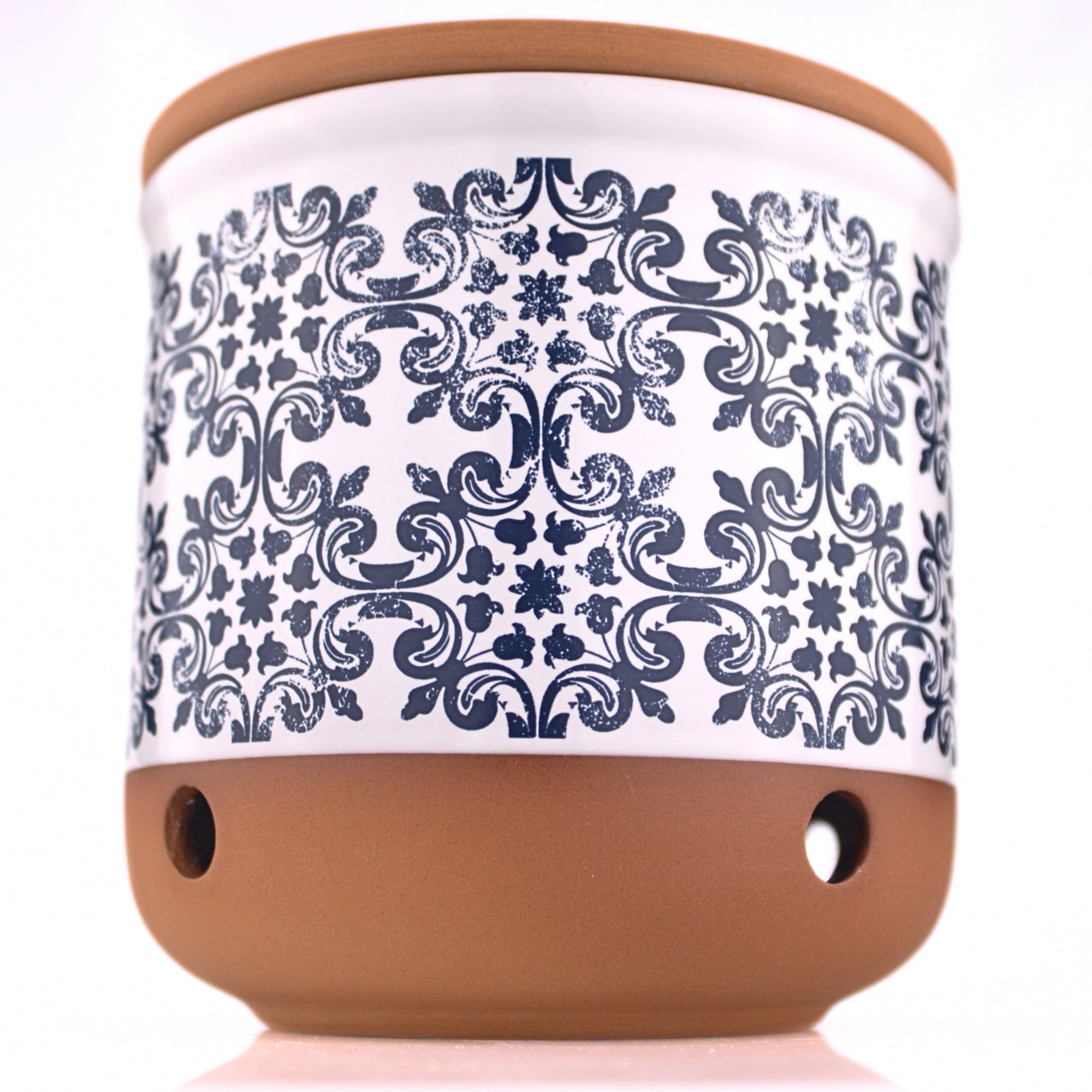 Okavango contenedor ajo cerámico 16oz: mantiene el ajo fresco y al alcance.