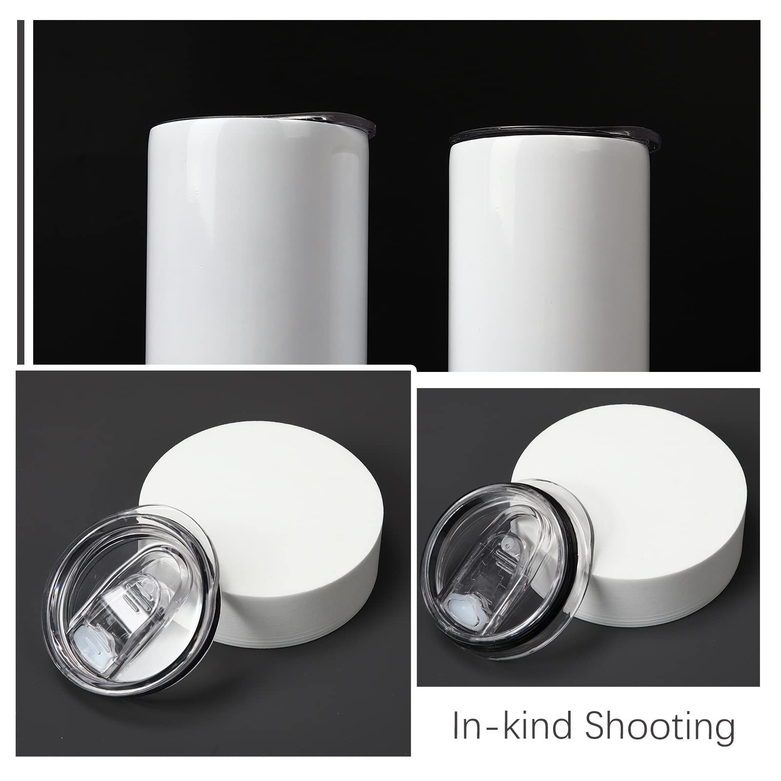 OKBA tapa plástica sin BPA para lavavajillas, compatible con vasos skinny.