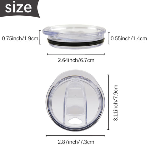 OKBA tapa plástica transparente para vaso skinny 20oz, mantiene bebidas limpias.