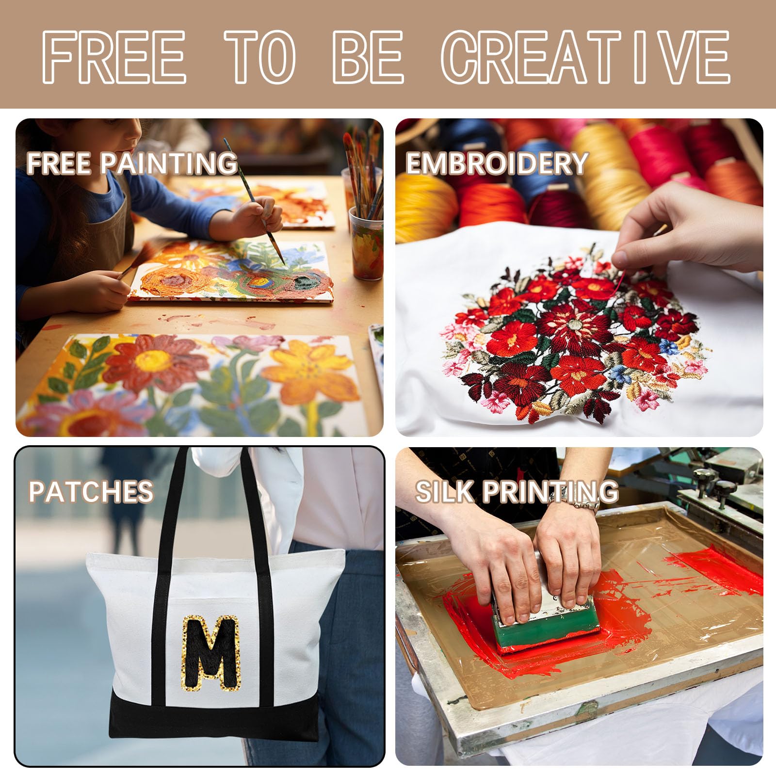 OKBA tote canvas diseño versátil, regalo práctico para fiestas y eventos